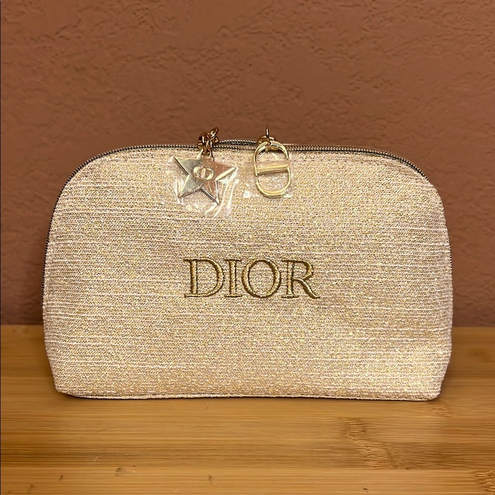 Dior Gold Cosmetics Bag
